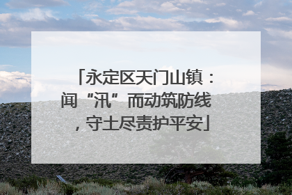 永定区天门山镇：闻“汛”而动筑防线，守土尽责护平安